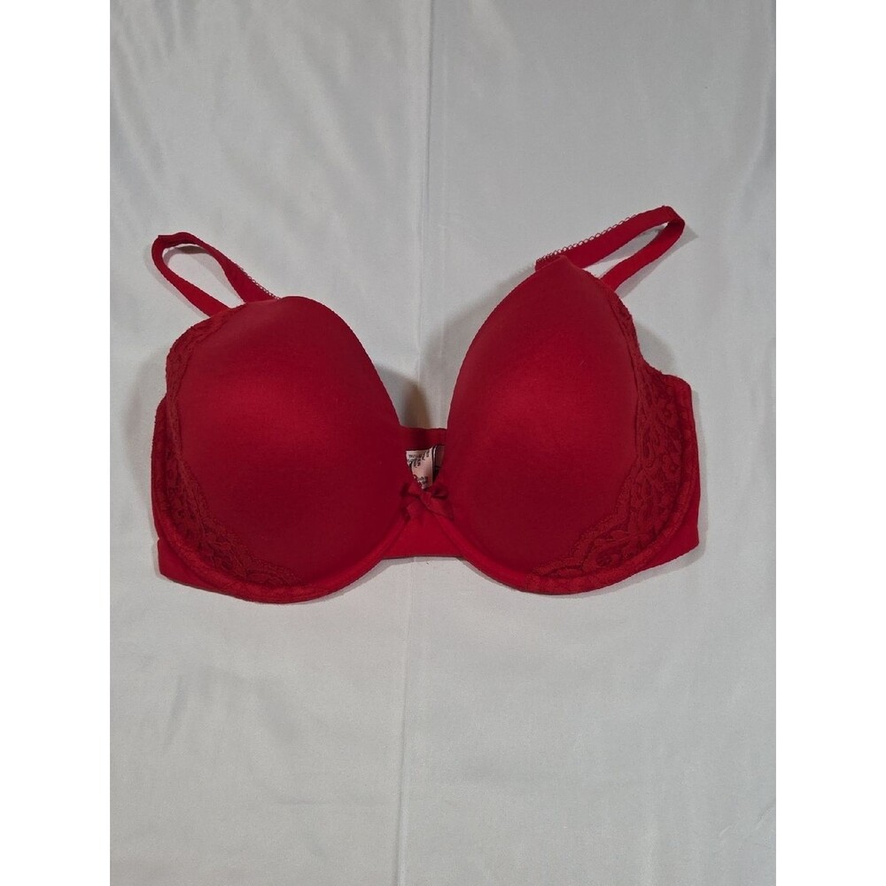 Victoria's Secret Red Lace Body By Victoria Bra Size 34DDD